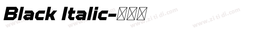 Black Italic字体转换